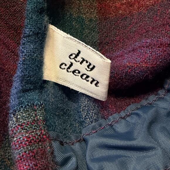 Vintage Pendleton Shirt Womens Medium Red Blue Plaid Wool Western Snap Front 70s - Picture 6 of 15